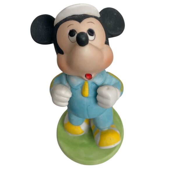 Vintage Disney Minnie Mickey Mouse Jogging Workout Aerobics Ceramic Figurines - Picture 5 of 13